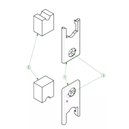 Guide montant central /1620 TECHNAL TGY3883