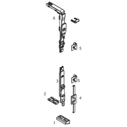 Ferrure oscillobattant T940017 TECHNAL
