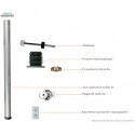 Axe Ø60 TRADI- Lg 3000 - Moteur R - radio 25Nm BUBENDORFF