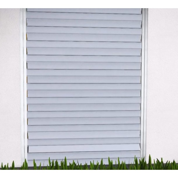 Tablier lame orientable fermé Gris clair